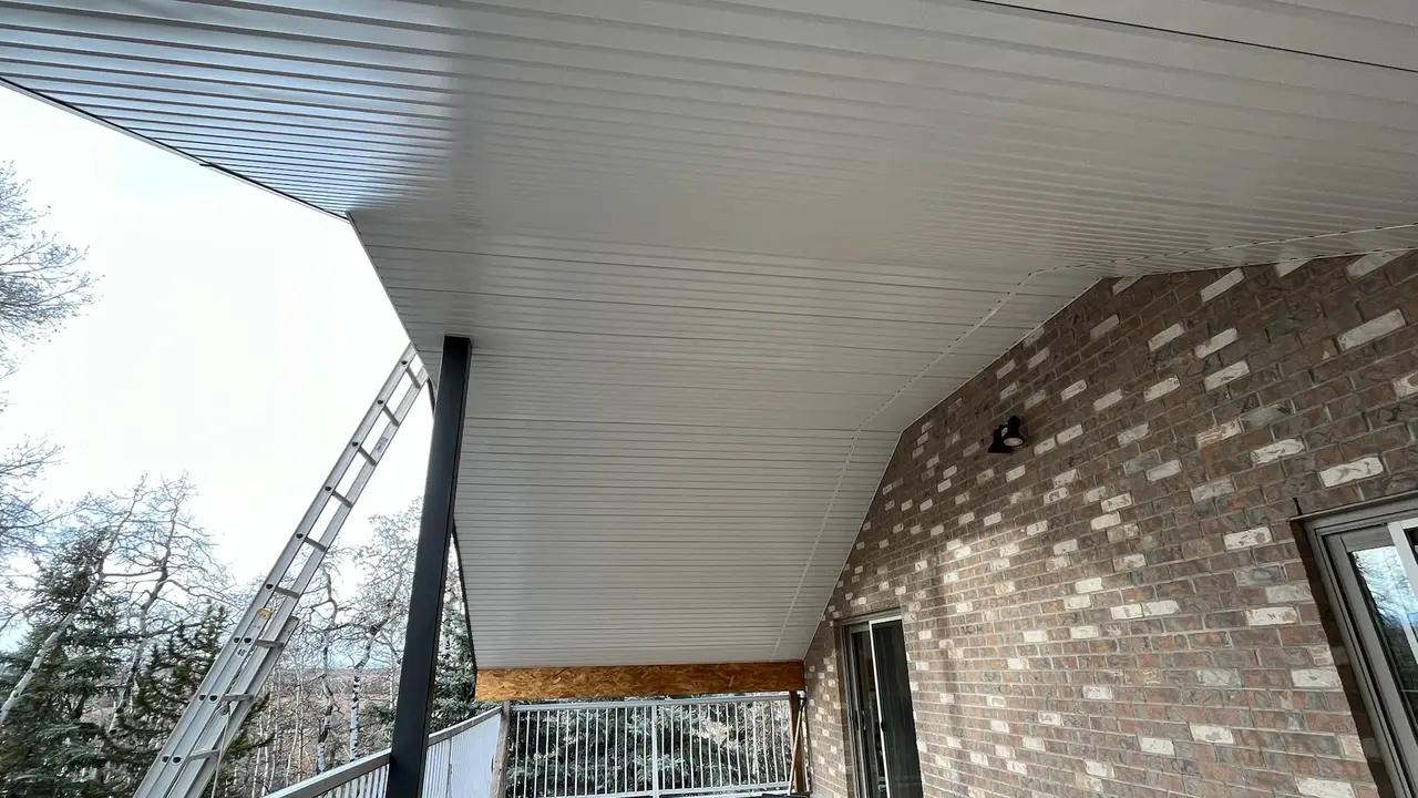 soffit covered deck photo by All About Exteriors
